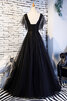 A-Linie Auffällig Satin Konservatives Romantisches Ballkleid - 3