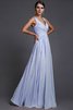 Normale Taille A Linie V-Ausschnitt Prinzessin Bodenlanges Brautjungfernkleid - 16