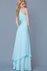 Robe demoiselle d'honneur avec sans manches de lotus avec chiffon ruché trou de serrure - 4