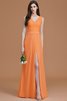 Robe demoiselle d'honneur naturel ruché avec chiffon ligne a manche nulle - 26