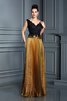 Empire Taille Ärmellos Ewiges Bodenlanges Abendkleid aus Organza - 3