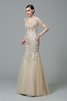 Robe de soirée longue de fourreau de col haut appliques de sirène - 3