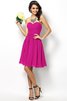 Abito da Damigella Cuore Cerniera Principessa A-Line in Chiffon - 11