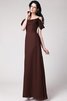 Ärmelloses Normale Taille Chiffon Bodenlanges Anständiges Brautjungfernkleid - 9