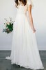 Robe de mariée plissé en plage avec chiffon avec zip de lotus - 6