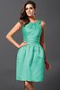 Robe demoiselle d'honneur naturel de princesse avec zip a-ligne en satin - 14