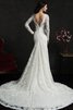 Abito da Sposa con Applique Semplice Sirena in Pizzo Elegante decorato - 2