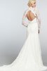 Abito da Sposa in pizzo in Pizzo con Perline Semplice con Maniche Lunghe Queen Anne - 2