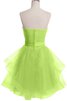 A-Linie Herz-Ausschnitt normale Taille geschichtes mini Abiballkleid mit Plissierungen - 5