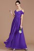 Prinzessin Chiffon Ärmelloses Schulterfreier Ausschnitt Bodenlanges Brautjungfernkleid - 30