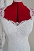 Queen Anne Ausschnitt modisches einfaches legeres Brautkleid ohne Ärmeln mit Blume - 2