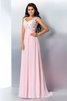 Normale Taille Chiffon Formelles Abendkleid mit Applikation ohne Ärmeln - 3