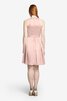 Robe demoiselle d'honneur courte ligne a avec sans manches avec chiffon - 17