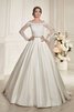 Abito da Sposa in pizzo A-Line Fuori dalla spalla in Pizzo con Perline con Bottone - 1