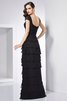 Kurze Ärmeln Schaufel-Ausschnitt Chiffon Anständiges Bodenlanges Abendkleid - 2