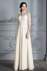 Abito da Sposa in Chiffon con Mezze Maniche a Spiaggia A-Line Senza Maniche - 5