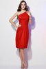 Robe demoiselle d'honneur naturel courte manche nulle gaine avec chiffon - 23
