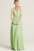 Robe demoiselle d'honneur plissé longue de col en cœur ruché - 13