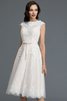 A Linie Beach Stil Tüll Bescheidenes Mini Brautkleid - 6