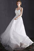 Charmant Outdoor Vintage Sittsames Brautkleid mit Breiter Träger - 1