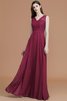 A Linie Prinzessin Normale Taille Ärmelloses Bodenlanges Brautjungfernkleid - 11
