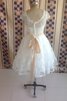 Plissiertes Reißverschluss Spitze Brautkleid mit Schleife mit Bordüre - 2