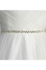 Schulterfrei plissiertes Spaghetti Träger bezauberndes romantisches Brautkleid mit kreuz - 8