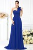 Robe demoiselle d'honneur plissage avec fleurs avec chiffon ligne a au drapée - 25