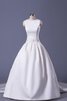 Vintage niedrige Taille Duchesse-Linie Ärmelloses langes bodenlanges Brautkleid - 2