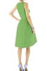 Robe demoiselle d'honneur plissage courte en satin a-ligne de col en v - 2