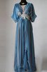 Abito da Damigella con Fusciacca in Chiffon A Terra in pizzo con Piega retro - 1