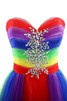 Dom Garten Duchesse-Linie A-Linie formelles Abendkleid aus Tüll - 3