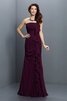 Meerjungfrau Stil Ärmelloses Chiffon Bodenlanges Brautjungfernkleid mit Empire Taille - 1