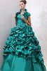 Duchesse-Linie gerüschtes trägerlos Quinceanera Kleid mit kreuz mit Rüschen - 1