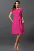 Robe demoiselle d'honneur courte de princesse avec zip en chiffon a-ligne - 15
