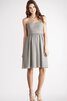 Vestido de Dama de Honor en Gasa de Corto de Escote Corazón de Volantes Adorno - 18