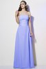 Vestido de Dama de Honor de Corte-A de Largo de Escote sin tirantes de Plisado - 17