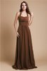 A-Line Prinzessin Nackenband Brautjungfernkleid mit Rüschen mit Reißverschluss - 3