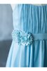 A-Linie langes wadenlanges Blumenmädchenkleid mit Blume mit Rüschen - 5