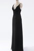 Robe de bal simple de col en v avec perle décolleté dans le dos avec sans manches - 2