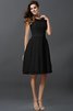 Robe demoiselle d'honneur courte manche nulle de princesse a-ligne col u profond - 2