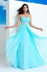 Prinzessin Bodenlanges Anständiges Abendkleid mit Perlen aus Chiffon - 1