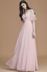 Normale Taille Prinzessin Spaghetti Träger A Linie Bodenlanges Brautjungfernkleid - 27