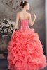 Spaghetti Träger Duchesse-Linie Quinceanera Kleid mit Rüschen mit Applikation - 6