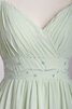 Robe demoiselle d'honneur simple longueur mollet en chiffon manche nulle bretelles spaghetti - 2
