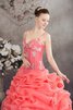 Robe de quinceanera de mode de bal bretelles spaghetti decoration en fleur de lotus - 2