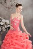 Spaghetti Träger Duchesse-Linie Quinceanera Kleid mit Rüschen mit Applikation - 2