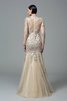 Robe de soirée longue de fourreau de col haut appliques de sirène - 2