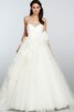 Robe de mariée naturel de col en cœur longueur au ras du sol en tulle - 1