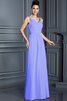 Robe demoiselle d'honneur longue de princesse en chiffon fermeutre eclair a-ligne - 17